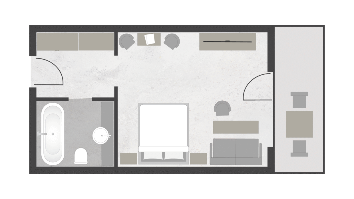 Floor plan Comfort room country house with balcony Meiser SPA Resort near Dinkelsbühl
