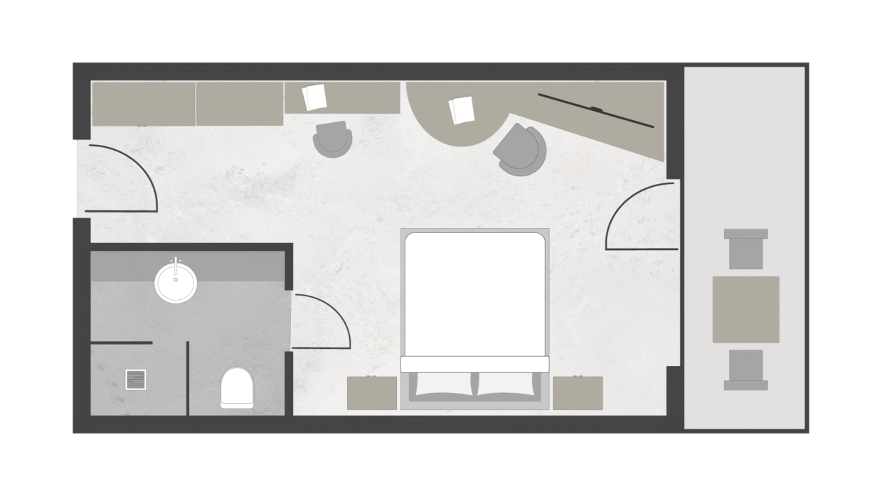 Floor plan Comfort room with balcony Meiser SPA Resort near Dinkelsbühl