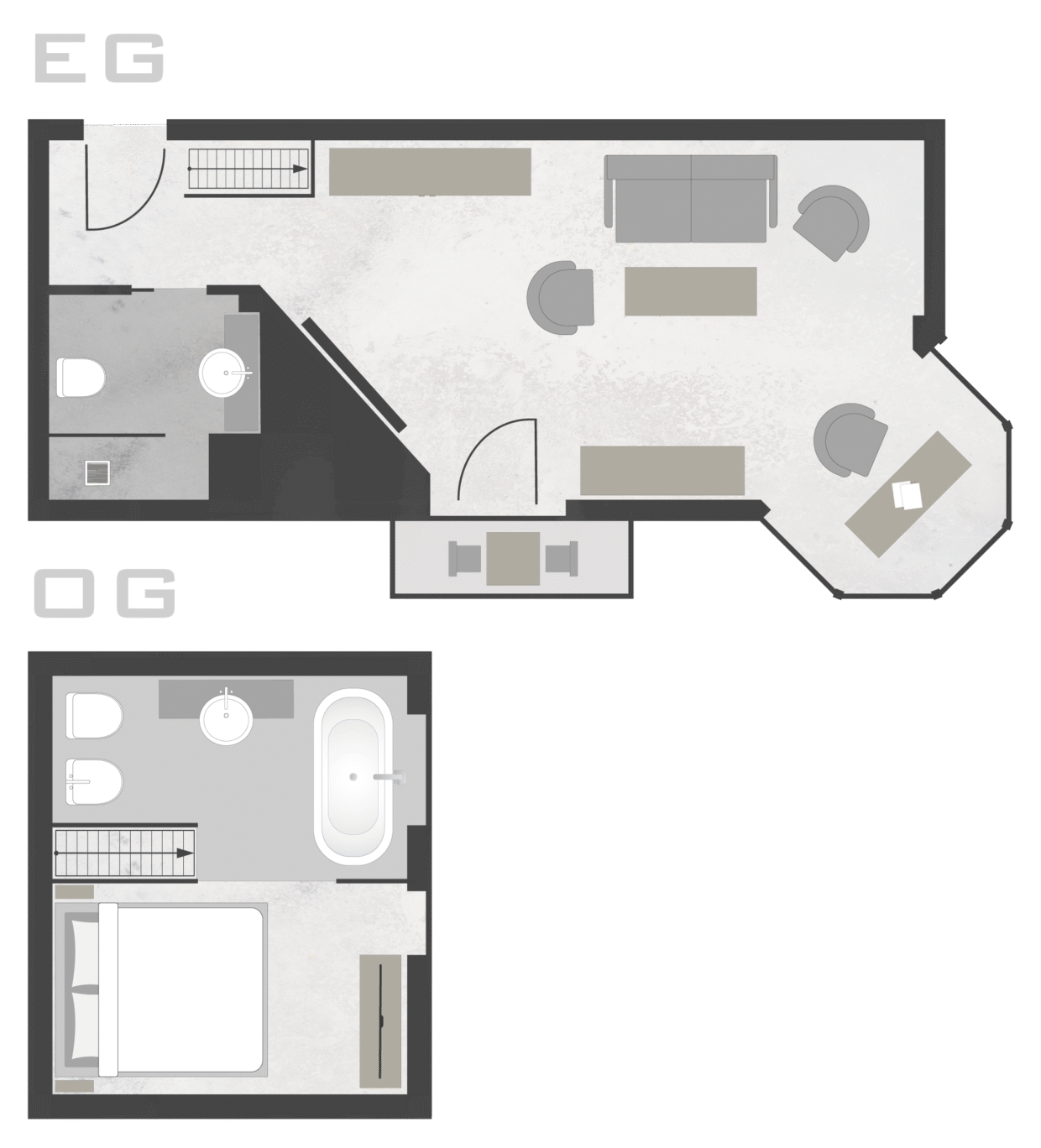 Floor plan of the Premium Suite with balcony at the Meiser SPA Resort near Dinkelsbühl