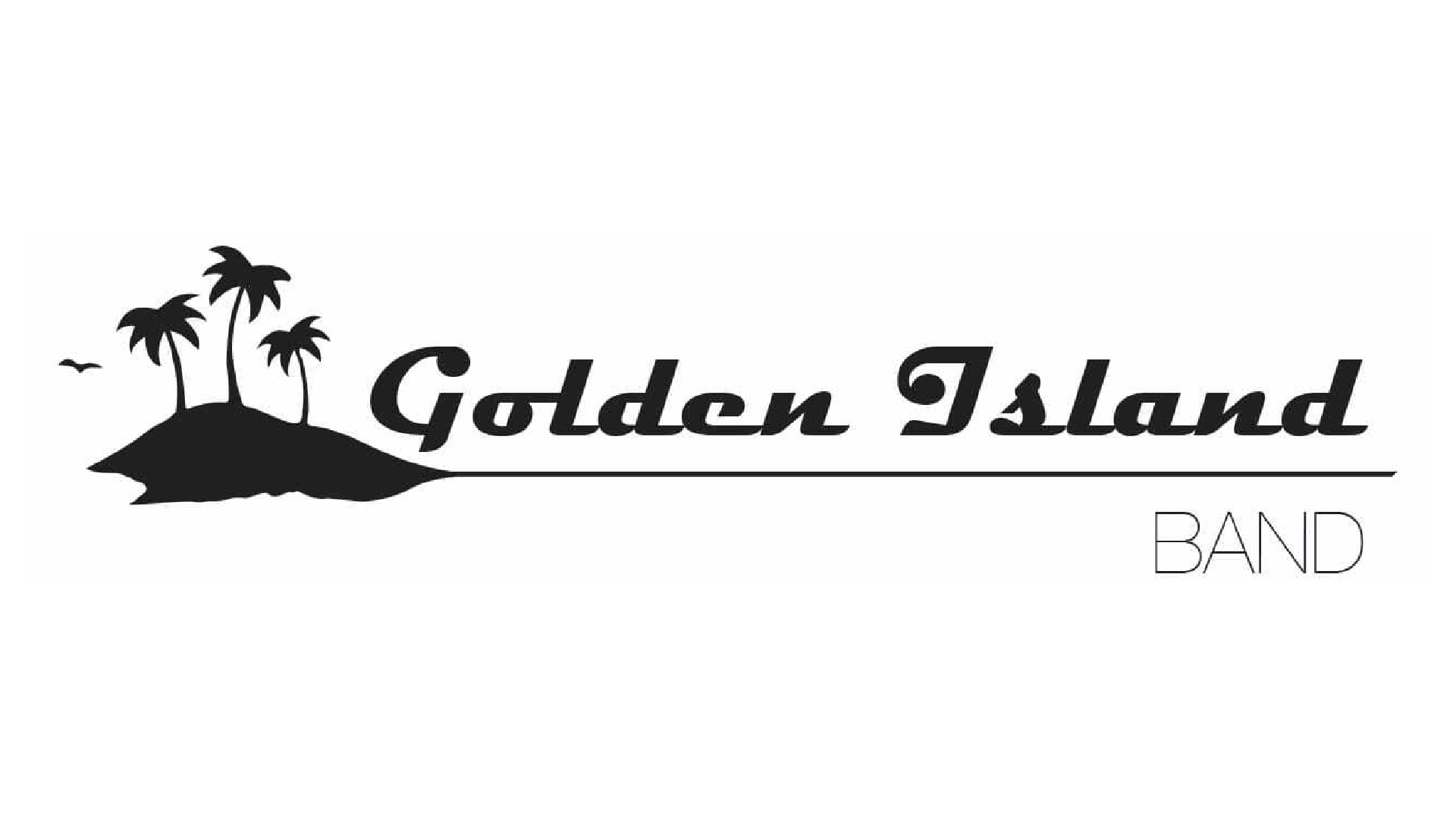 Logo der Golden Island Band mit Inselmotiv