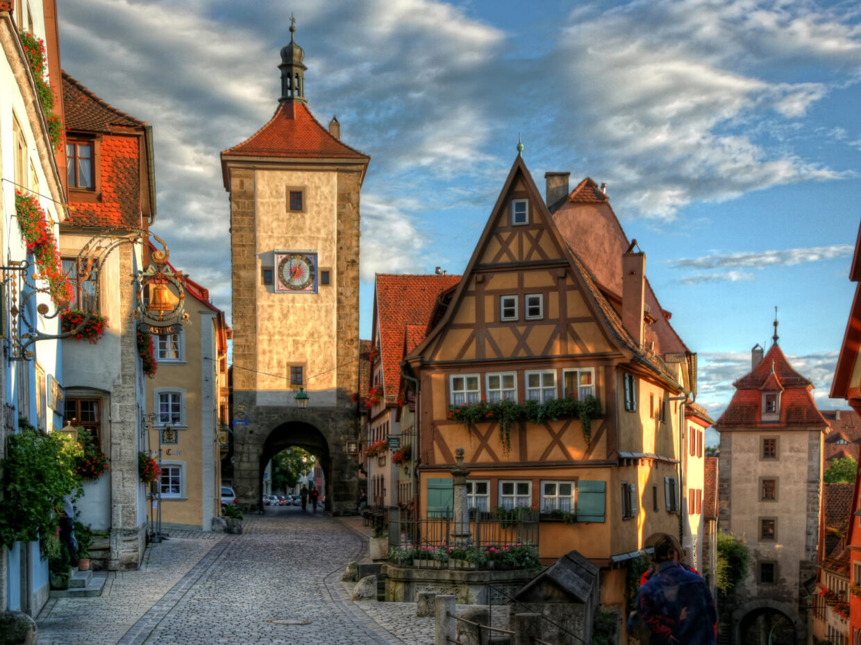 Mittelalterliche Architektur in Rothenburg ob der Tauber