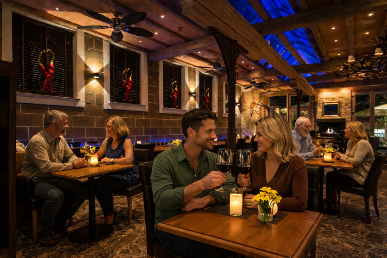 meiser altstadt brasserie dinkelsbuehl ostern menschen essen am tisch à la carte hoch