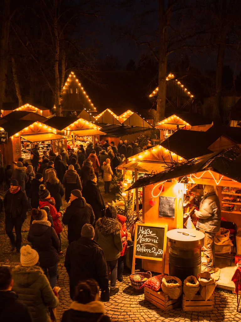 meiser altstadt brasserie dinkeösbühl belebter weihnachtsmarkt stimmung abends david haas hoch