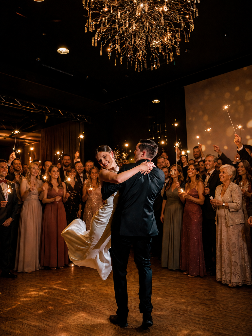 meiser event metropole brautpaar tanzt im saal hochzeit in fichtenau hoch