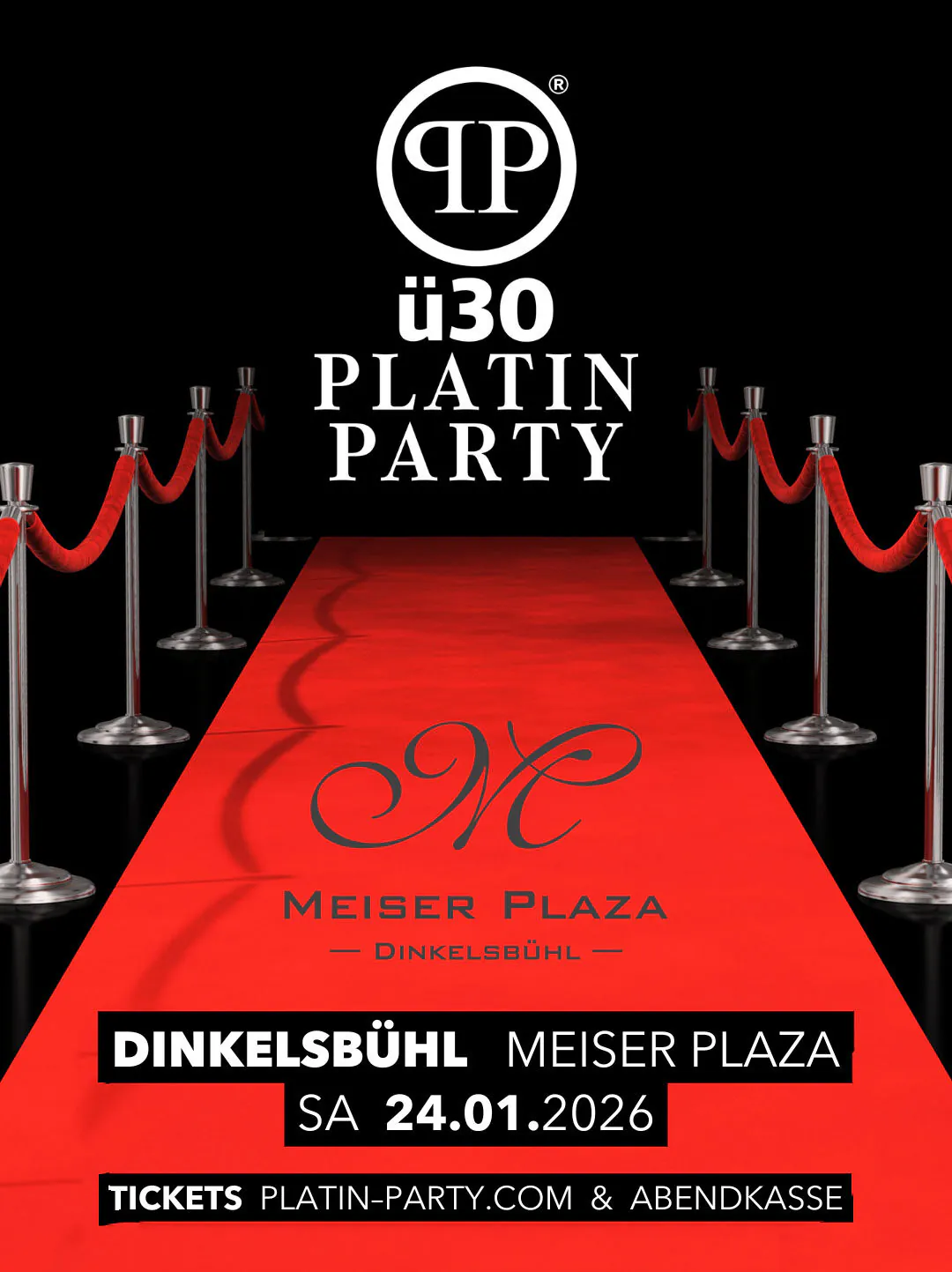 Ü30 Party in Dinkelsbühl, Meiser Plaza, 2026.