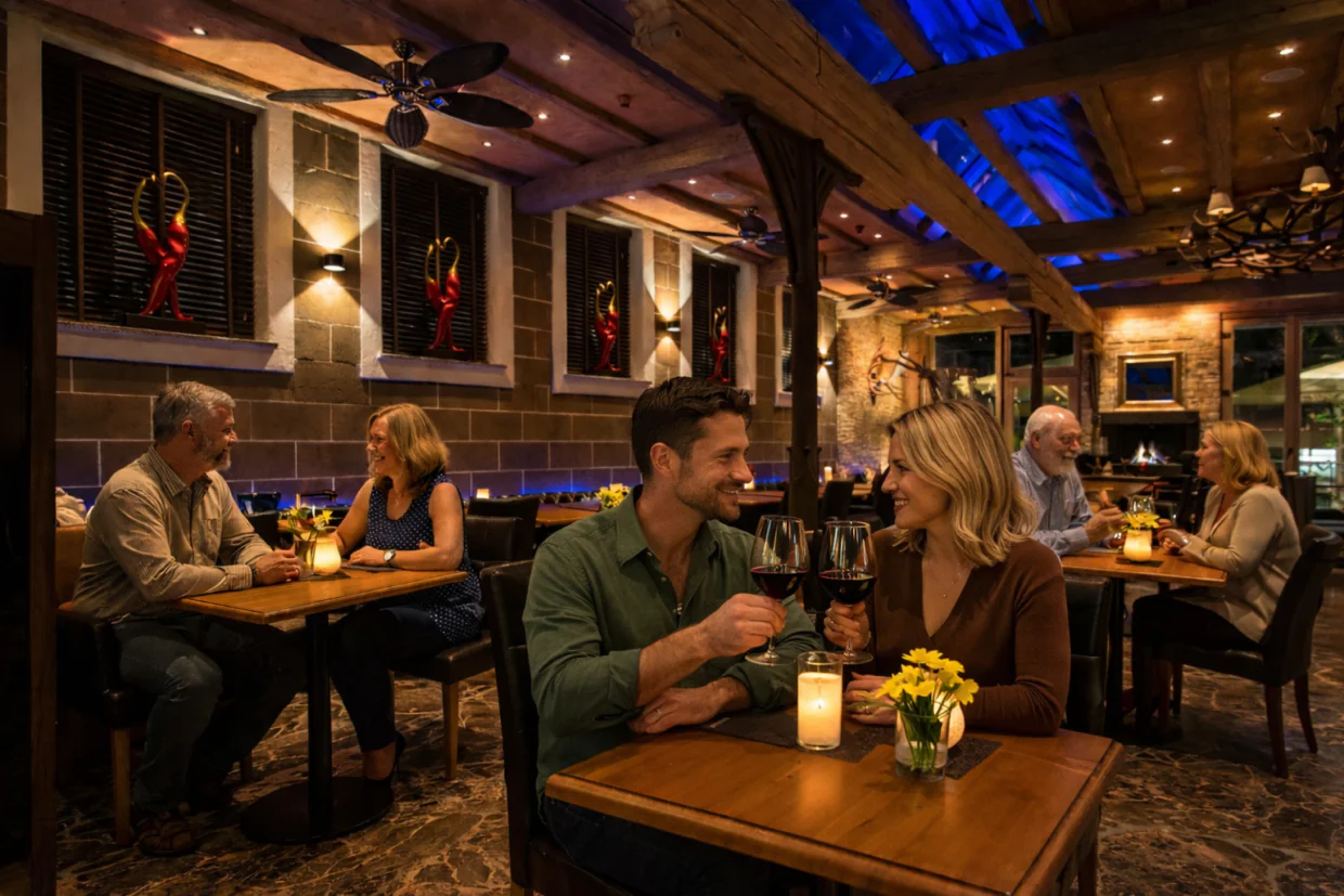 meiser altstadt brasserie dinkelsbuehl ostern menschen essen am tisch à la carte hoch